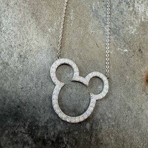 Disney Rebecca Hook Necklace - Mickey Mouse Opal - Silver